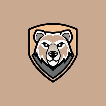 A minimalist-illustration-of-a-emblem-featuring  animal head