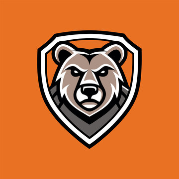 A minimalist-illustration-of-a-emblem-featuring  animal head