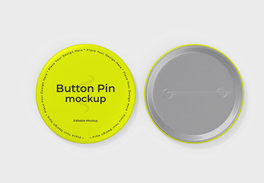 Button Pin Badge Mockup
