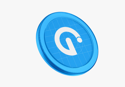 3D App Icon Logo PSD Mockup Template