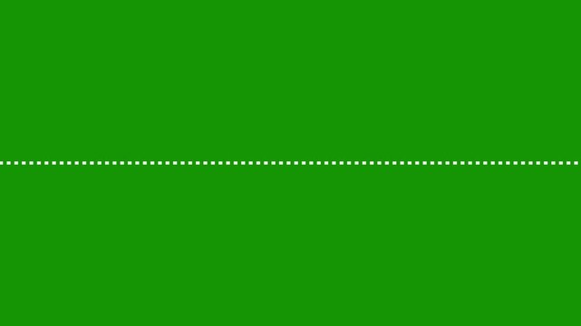 Minimalist Dashed Horizontal Lines Overlay | Clean 2D Comic Guide Motion Graphics Animation on Green Screen
