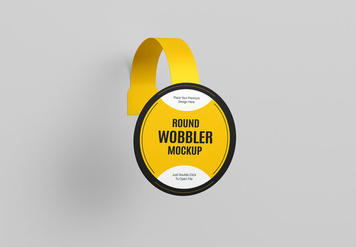 Round Wobbler Mockup