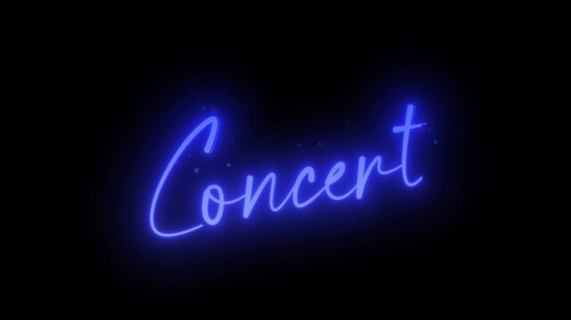 Concert Title letters Intro Card Glow Neon Live Background Template 