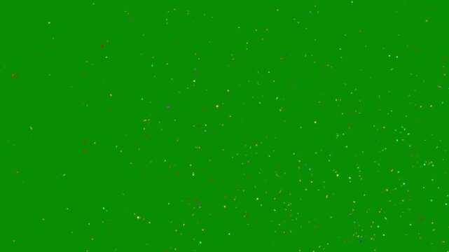 Best Festive Confetti Explosion Animation Free Download Golden Foil Flare Effect Over green  Background For Video Editors Premium Birthday Celebration Motion Design Graphics Loops Elements