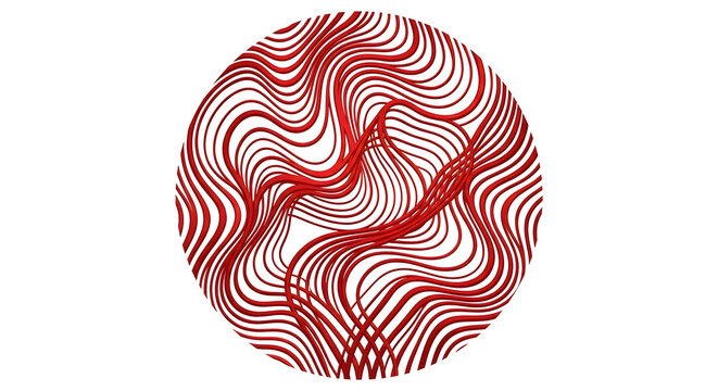 Red wavy grid lines abstract background with curved geometric pattern for modern design, posters, covers, and creative graphic
