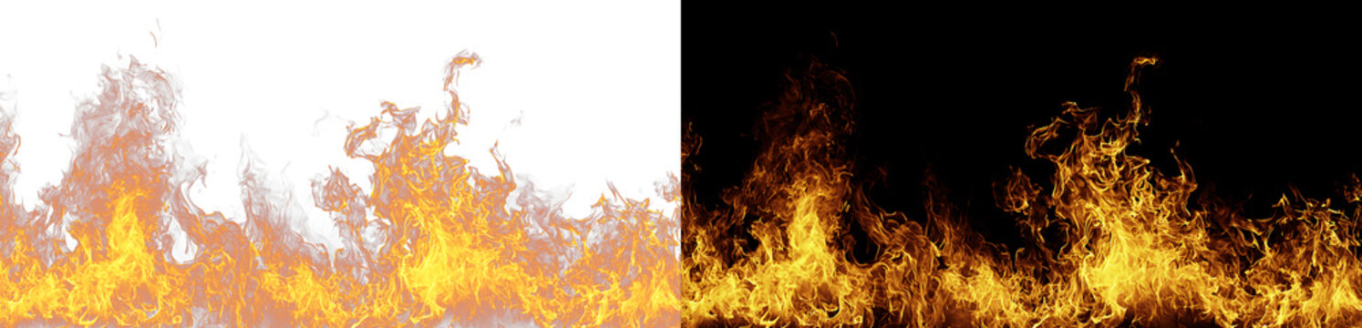 Wildfire blaze with intense flames and hot energy glow