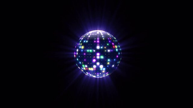 Glowing Shine Streak Rotating Transparent Disco Ball
