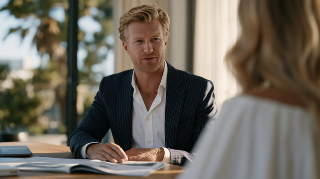 Impact investing fund manager reviews ESG scoring rubrics with a nonprofit board in a sunlit foundation conference room, portfolio company sustainability reports open,