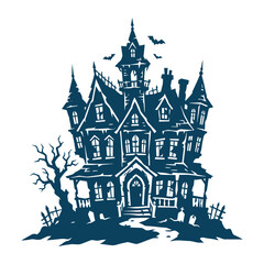 Fototapeta premium Haunted Victorian Mansion SVG