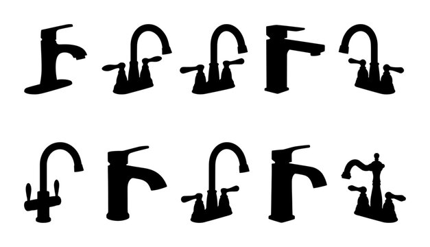 10 silhouette pack Wall Hooks and Hanging Hardware icon pack with wall hook, hanger hook, coat hook, bathroom hook, and hardware in black silhouette vector