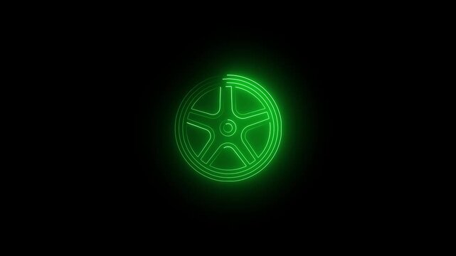 Cogwheel Gear in Hologram Wireframe Style. Nice 3D Rendering