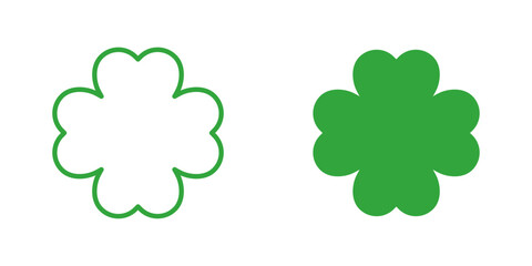Obraz premium Four leaf clover icons for Saint Patricks Day and luck