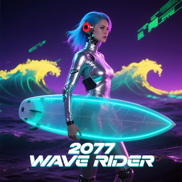 Neon Surge: Cybernetic Wave Rider in 2077