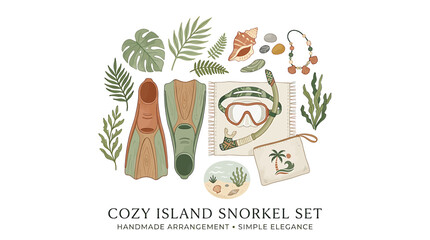 Cozy Island Snorkel Set Accessories. © Maher