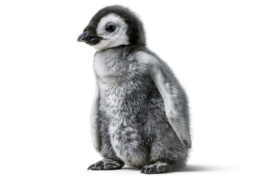 Baby Penguin Chick isolated on white background