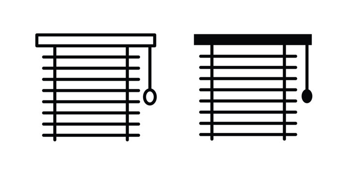 Blinds open icon for web and app design, design element.