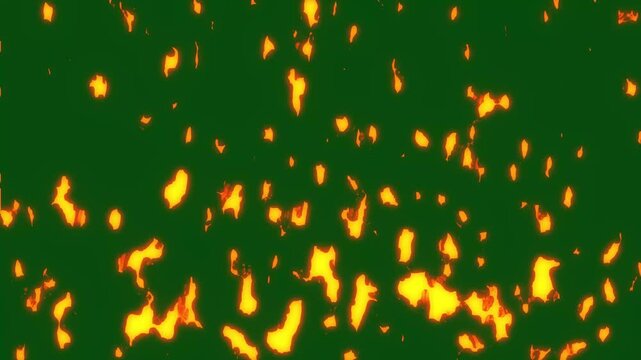 Realistic fire flames green screen, 3D rendering futuristic fractal fiery flame burn motion background. high speed fire ball explosion towards, fire flames blazing motion effect. 4k