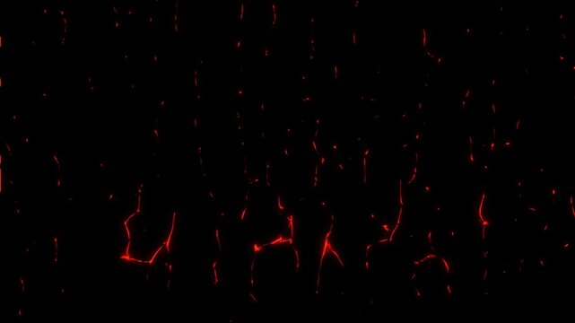 Realistic fire sparks isolated on a black background, fire. abstract background of fire and flames, capturing dynamic glowing embers for cinematic visual effects. 4k video