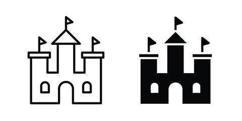 Castle icon for web and app design, design element. © Warpiya