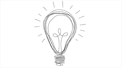 Idea Light Bulb Sketch Doodle Hand Drawn Vector Illustration © Samiya 