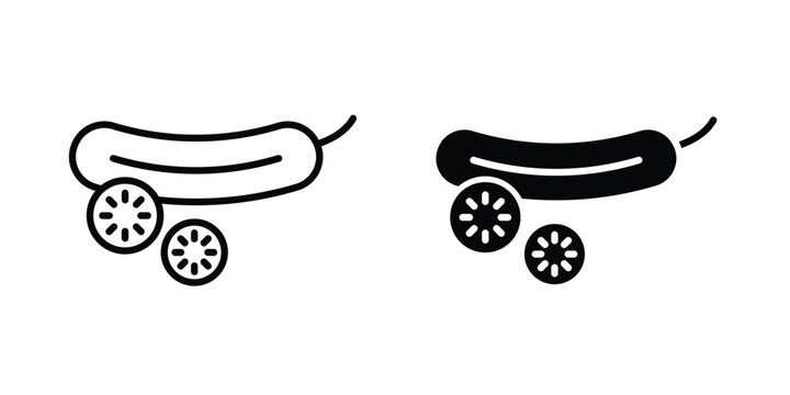 Cucumber icon for web and app design, design element.