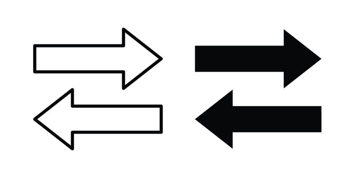 Exchange arrow icon for web and app design, design element.