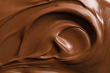 Naklejka premium Yummy chocolate paste as background, closeup view
