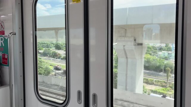 view from the window of a train