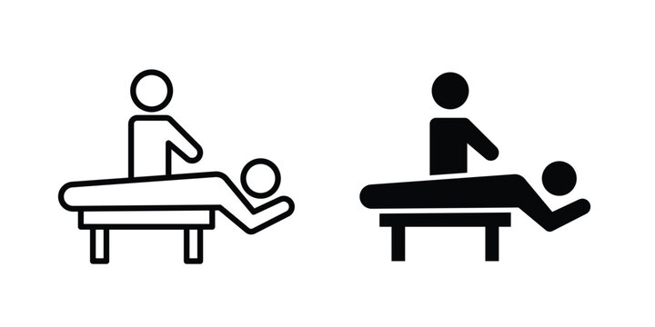 Massage icon for web and app design, design element.
