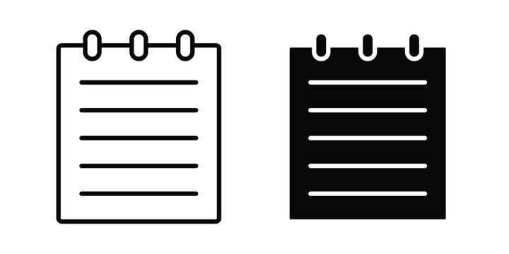 Memo Pad icon for web and app design, design element.
