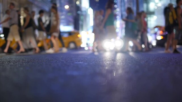 people walking in the city