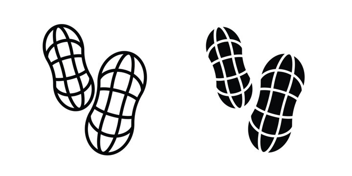Peanut icon for web and app design, design element.