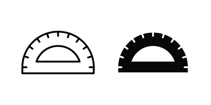 Protractor icon for web and app design, design element.