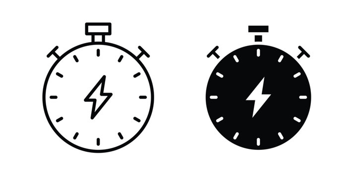 Quick icon for web and app design, design element.