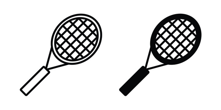 Racquet icon for web and app design, design element.