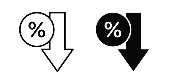 Percent down icon