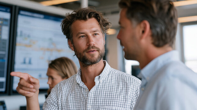 Carbon border adjustment mechanism specialist explains emissions trading implications to an import export compliance team in a government customs office, industrial carbon pricing