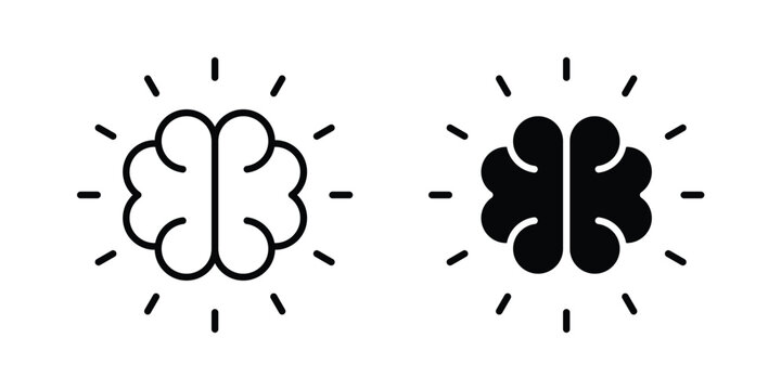 Smart mind icon for web and app design, design element.