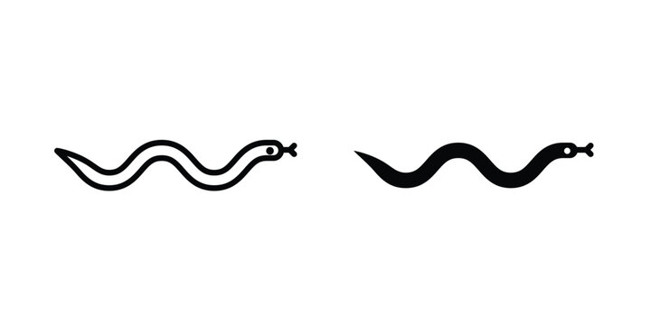 Snake icon for web and app design, design element.