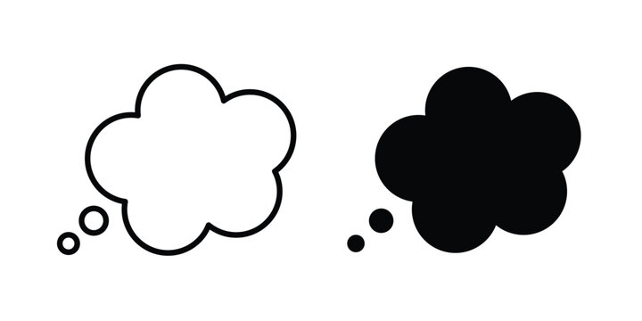 Thought bubble icon for web and app design, design element.