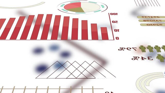 Business finance stock market graph on digital screen
