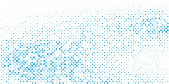 Vector blue background dot frame of geometric shapes. Circular ornament. graphic illustration art.