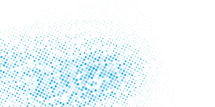 Vector blue background dot frame of geometric shapes. Circular ornament. graphic illustration art.