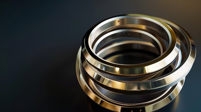 Mechanical Gyroscope Stabilizer Rings with Copy Space