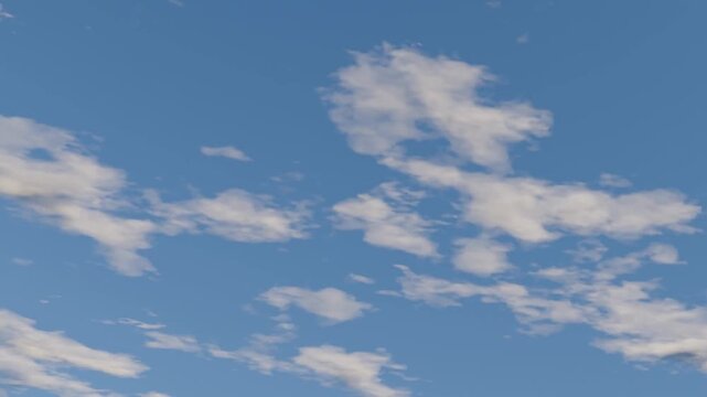 ループ　雲が流れる青空のアニメーション