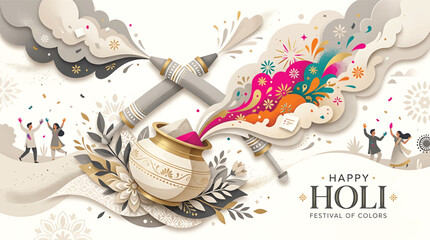 Obraz premium Holi Festival Colorful Powder Explosion.