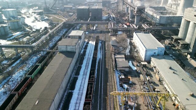 Coal power plant railway system