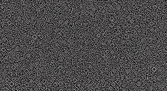Intricate geometric pattern in black and white a repeating tessellation of angular shapes abstract monochrome design texture graphic