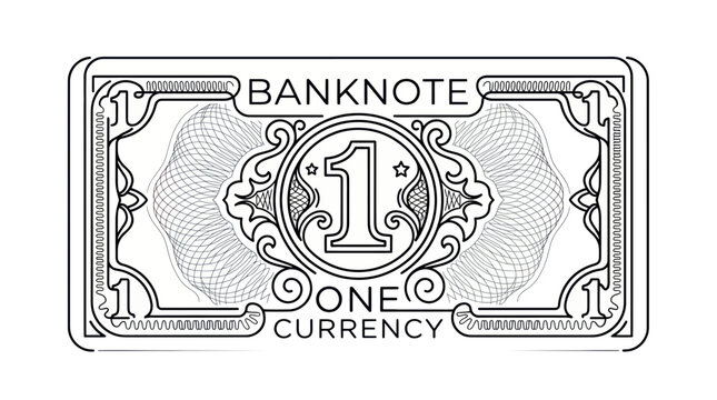 One Dollar Banknote Outline Icon