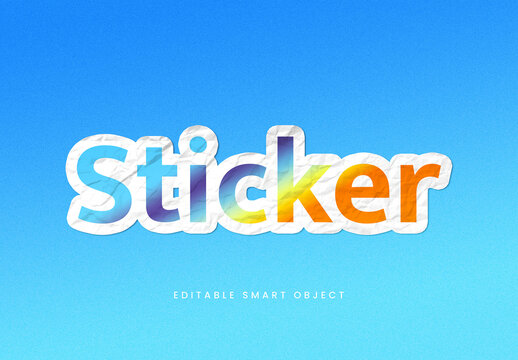 Sticker Text Effect